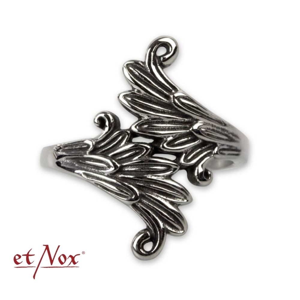 etNox Edelstahlring "Mirrored Wings"
