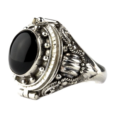 Silber-Giftring mit Onyx