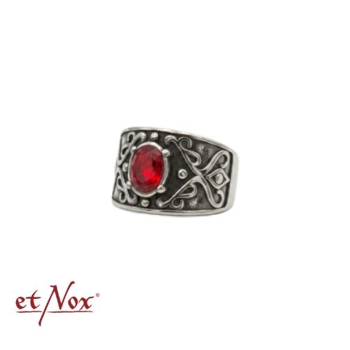 etNox - Ring "Chateau Brilliant" Edelstahl mit Stein