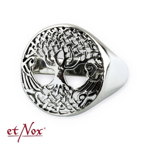 etNox Ring "Lebensbaum" Edelstahl