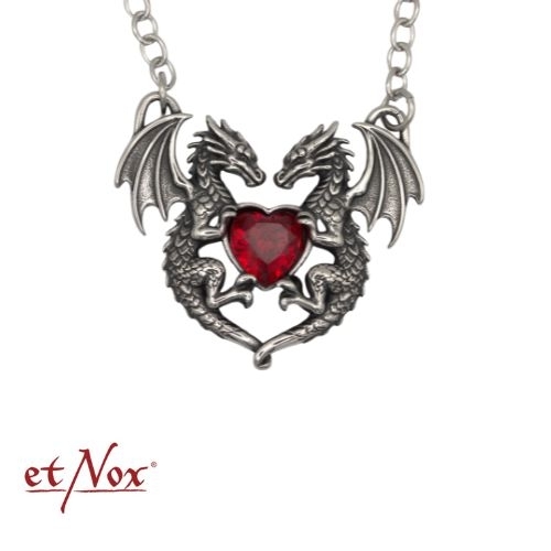 etNox - Kette "Dragon Heart" Edelstahl mit Stein