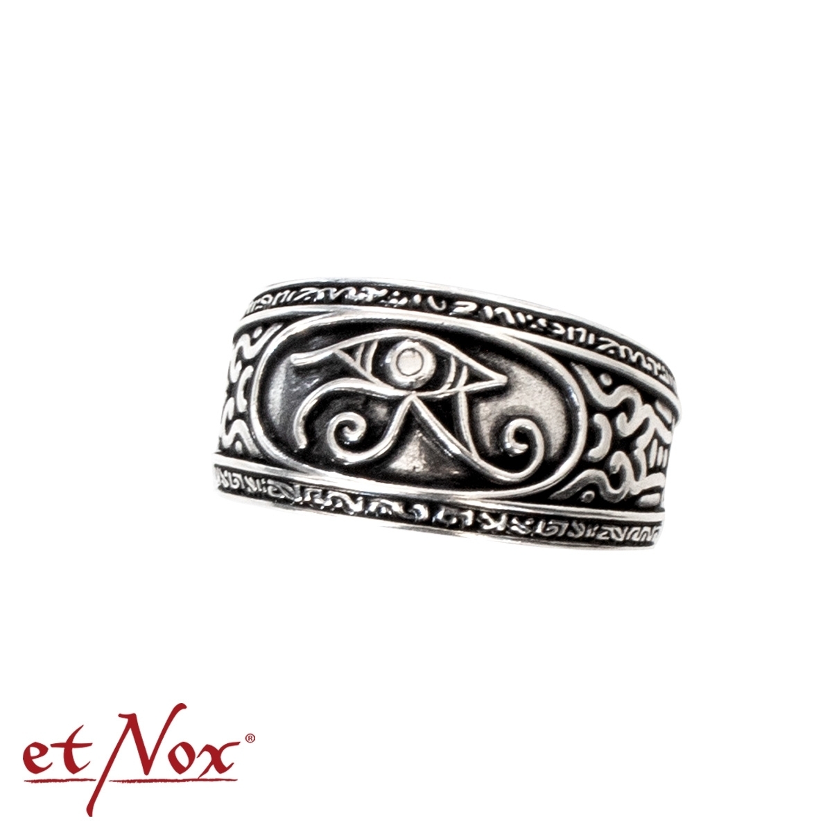 etNox Ring "Auge des Horus" Edelstahl