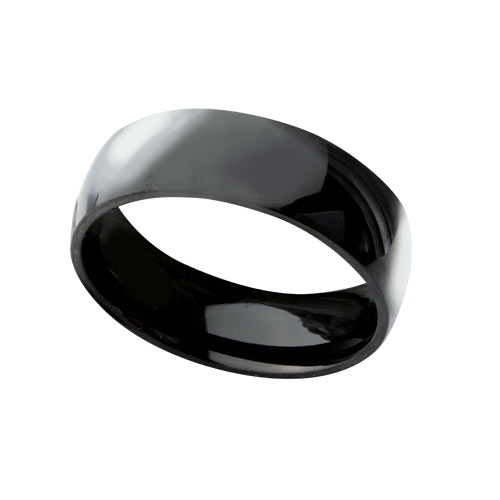 etNox Stahlring poliert/schwarz 7mm
