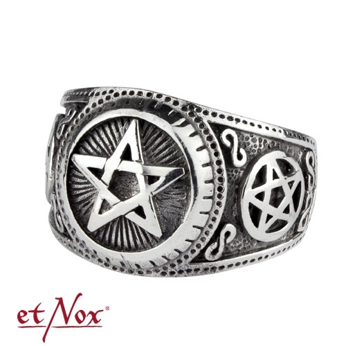 etNox - Ring "Pentagramm" 925 Silber