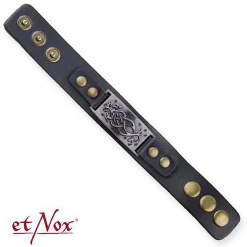 etNox - Armband "Tribal" Leder und Zink