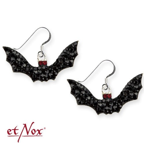 etNox-Ohrringe "Black Bat" 925er Silber