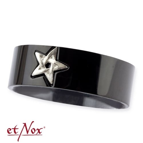 etNox - Ring "Pentagramm" Edelstahl