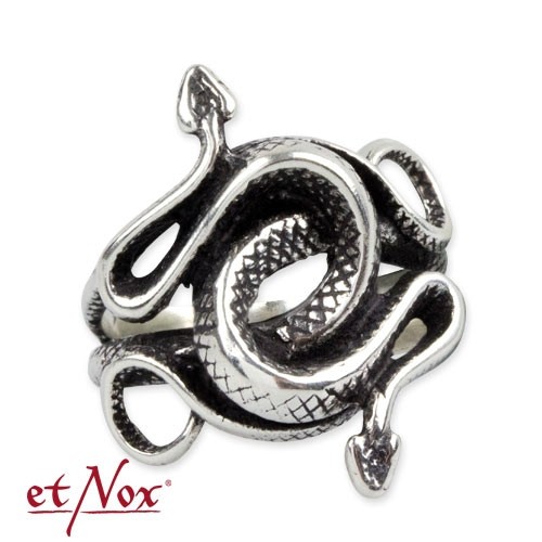 etNox - Ring "Double Snake" 925 Silber