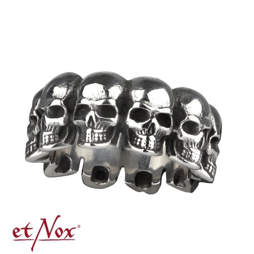 etNox - Ring "Skulls" Edelstahl