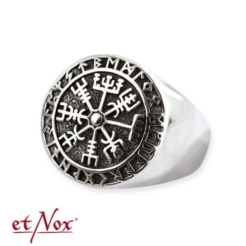 etNox-Ring "Wikinger Kompass" 925er Silber