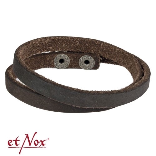 etNox - Armband "Brown Twist" Leder und Zink
