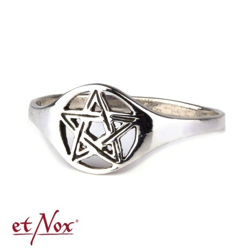 etNox - Ring "Pentagramm" 925 Silber