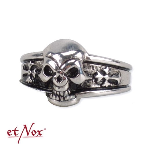 etNox - Ring "Dark Skull" Edelstahl