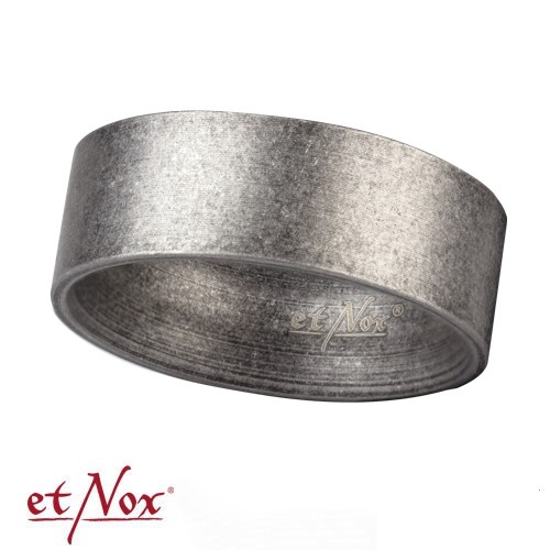 etNox Edelstahlring "Antique Metal Ring" 8 mm
