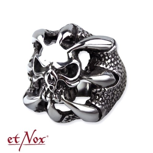 etNox-Ring "Claw Skull" Edelstahl