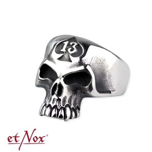 etNox Ring "Skull 13" Edelstahl
