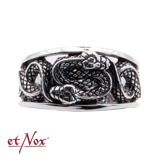 etNox - Ring "Doppelschlange" 925 Silber