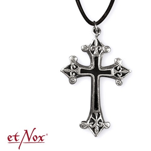 etNox - Anhänger "Gothic Cross" Edelstahl