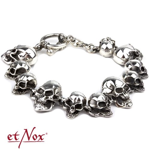 etNox - Armband "Skulls" 925 Silber