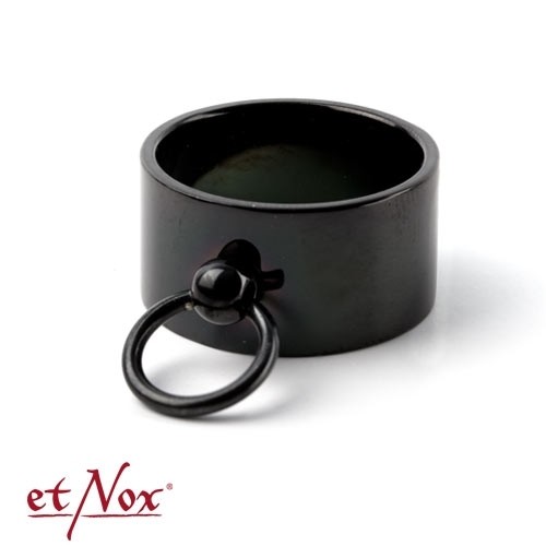 etNox-Ring schwarz "Story of O." 12mm Edelstahl