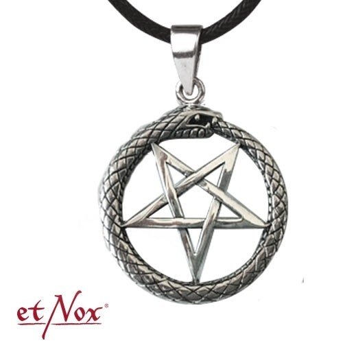 etNox - Silberanhänger "Schlangen-Pentagramm" 925 Silber