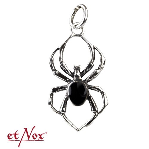 etNox - Anhänger "Black Spider" 925 Silber