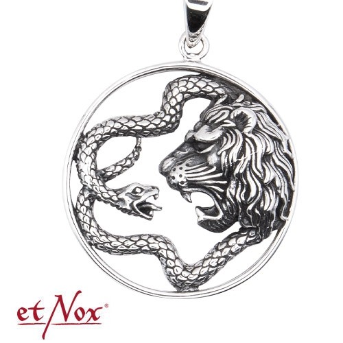 etNox - Anhänger "Löwe und Schlange" 925 Silber