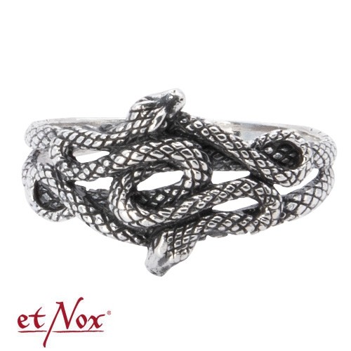 etNox - Ring "Doppelschlange" 925 Silber