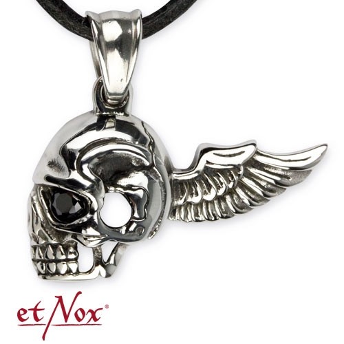 etNox Anhänger "Flying Skull" Edelstahl