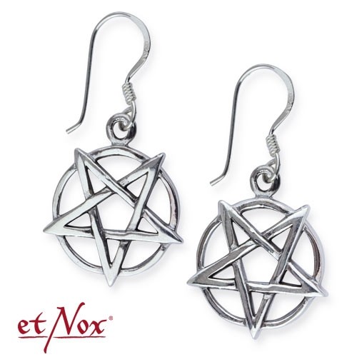 etNox-Ohrringe "Pentagramm" 925 Silber